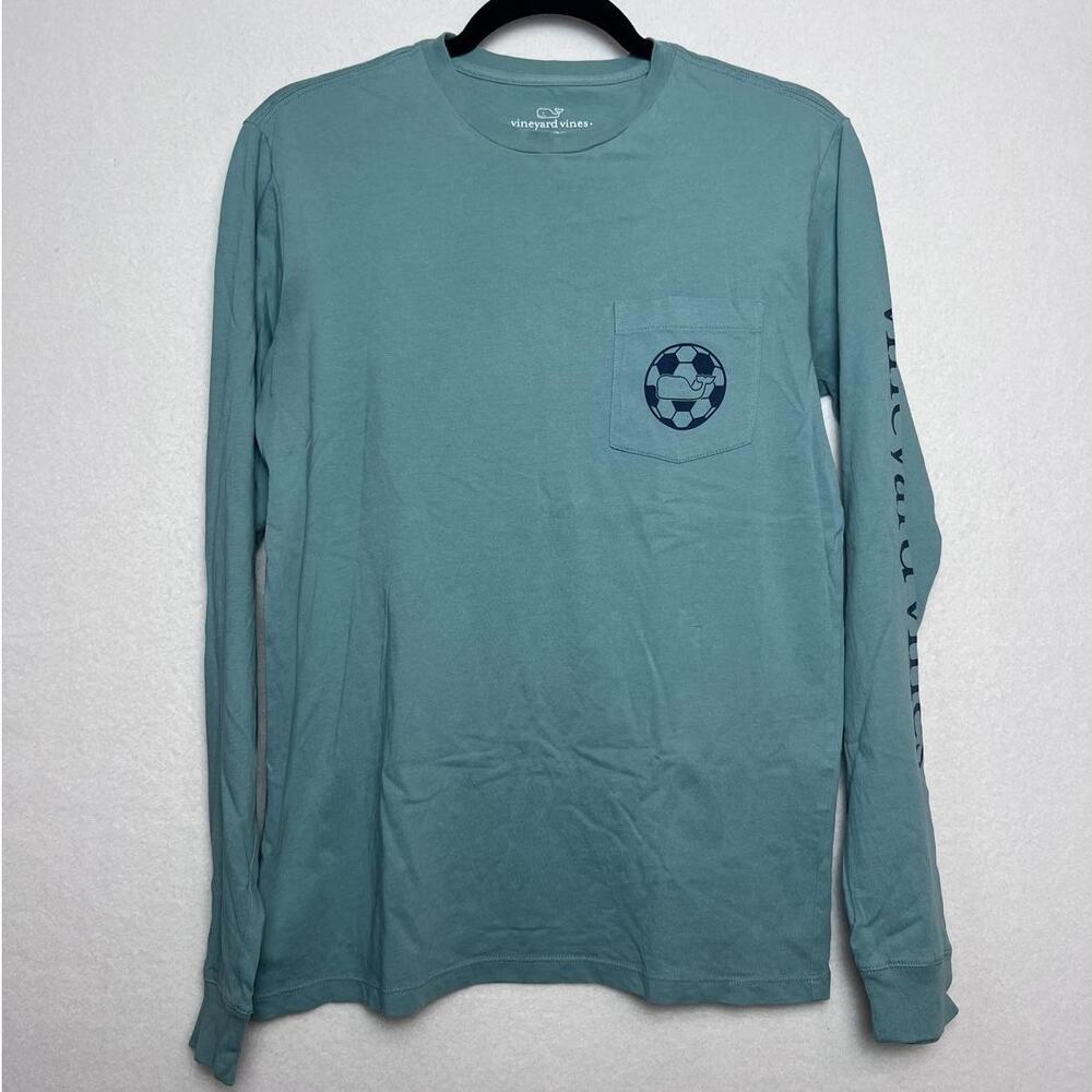 Vineyard Vines Long Sleeve Pocket Soccer Whale T-Shirt Size XS